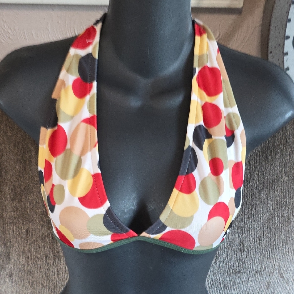 UjENA Multicolor Polka Dot Bikini Top